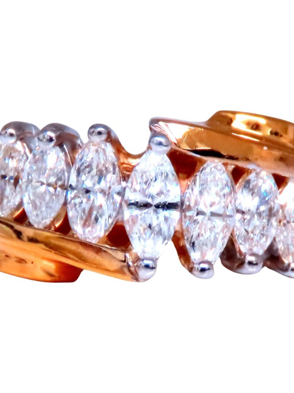 1.55ct Natural Diamonds Bypass Style Band 14kt*